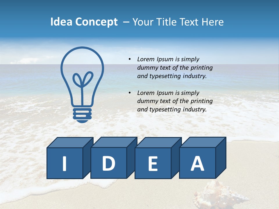 Lagoon Air Beach PowerPoint Template