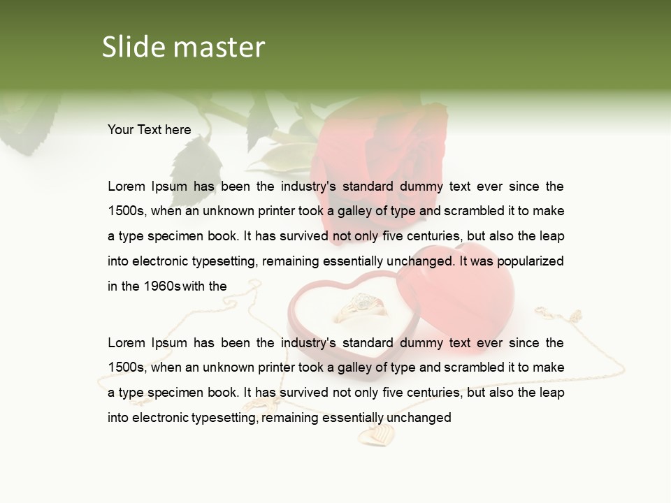 Love Red Isolated PowerPoint Template