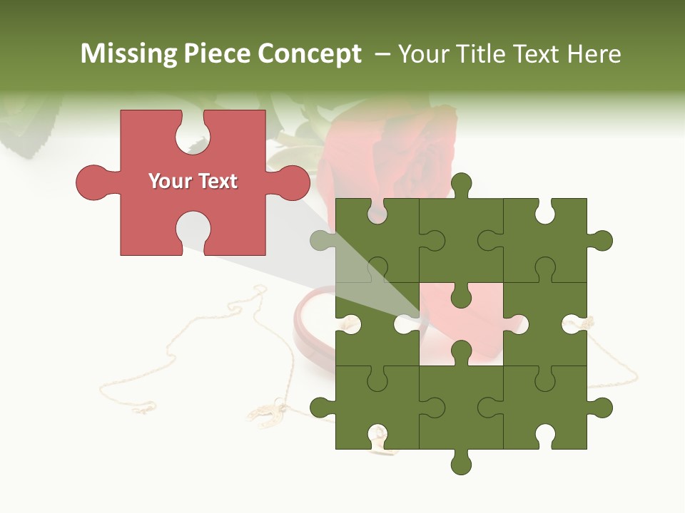 Love Red Isolated PowerPoint Template