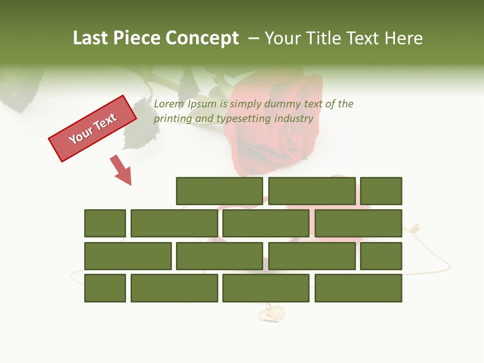 Love Red Isolated PowerPoint Template