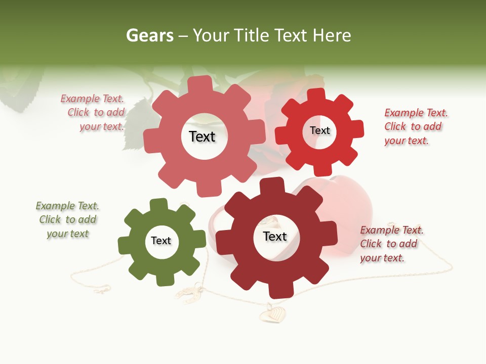 Love Red Isolated PowerPoint Template