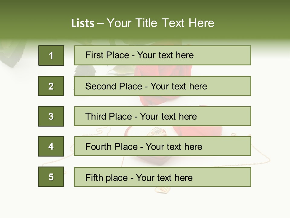 Love Red Isolated PowerPoint Template