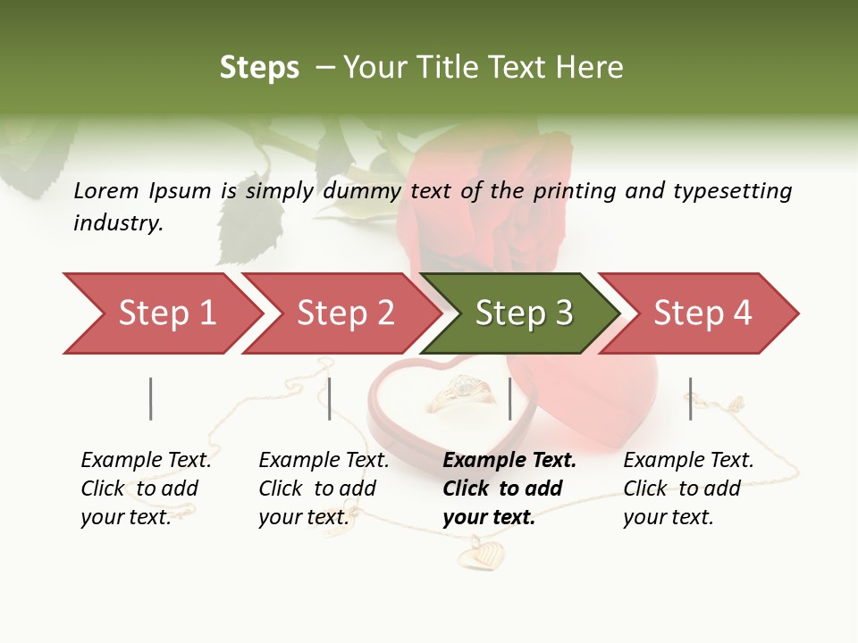 Love Red Isolated PowerPoint Template