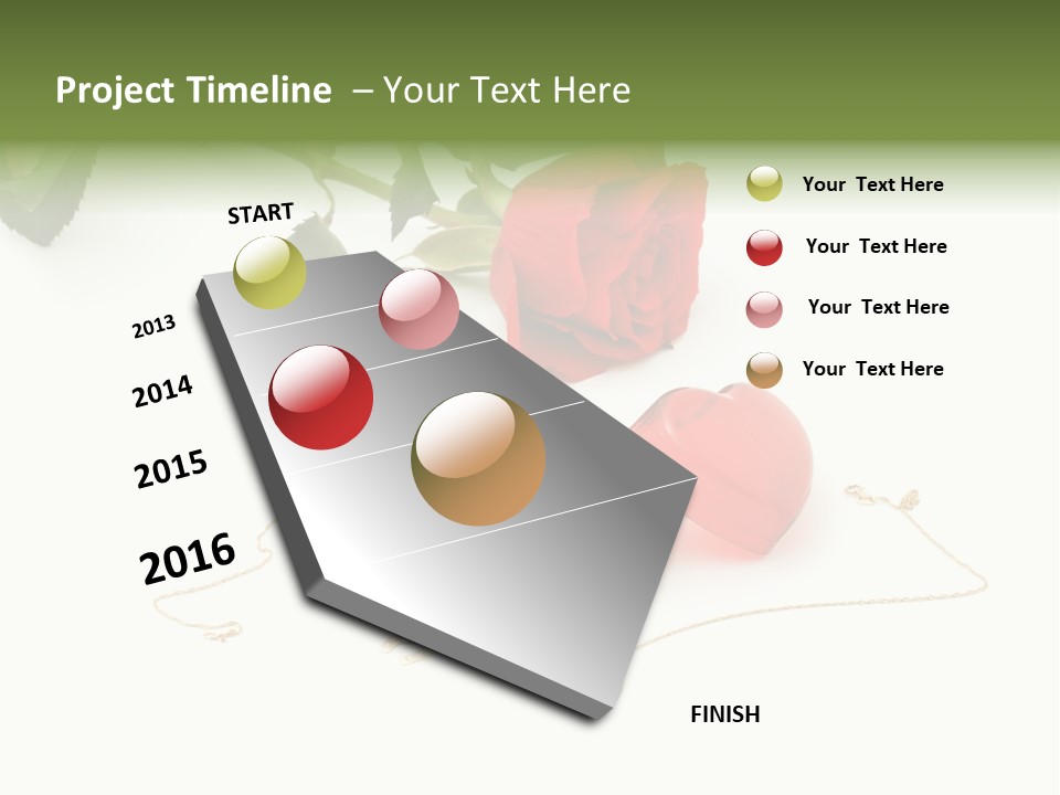 Love Red Isolated PowerPoint Template