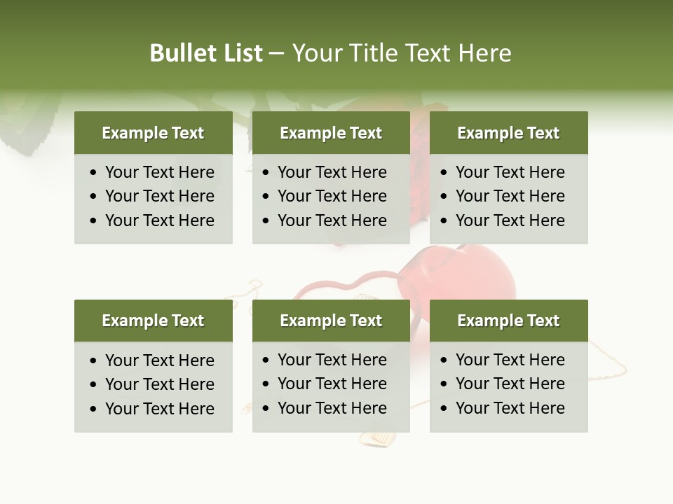 Love Red Isolated PowerPoint Template