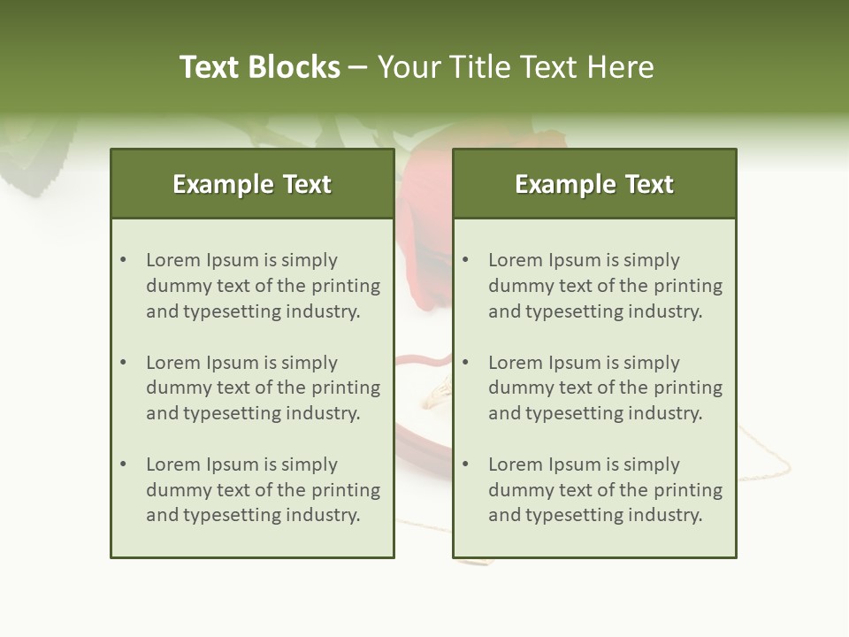 Love Red Isolated PowerPoint Template