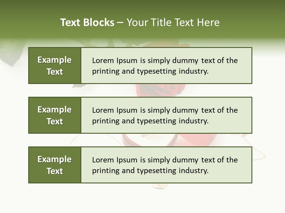 Love Red Isolated PowerPoint Template