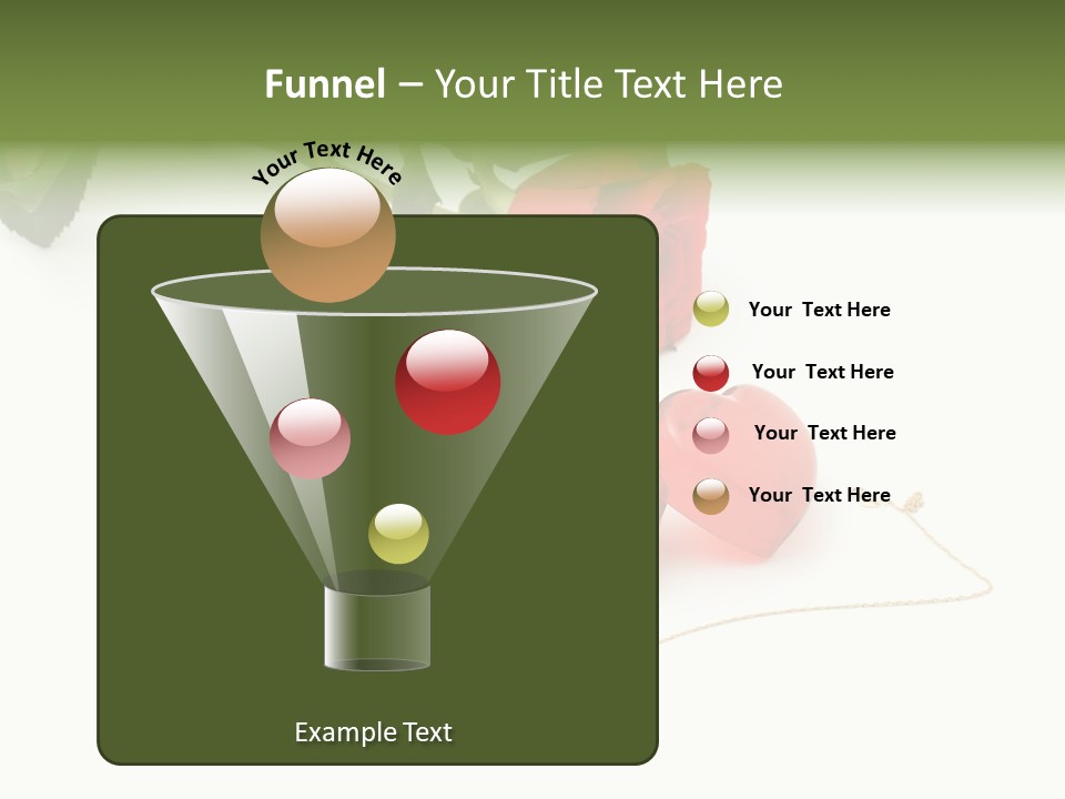 Love Red Isolated PowerPoint Template