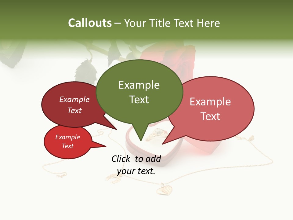 Love Red Isolated PowerPoint Template