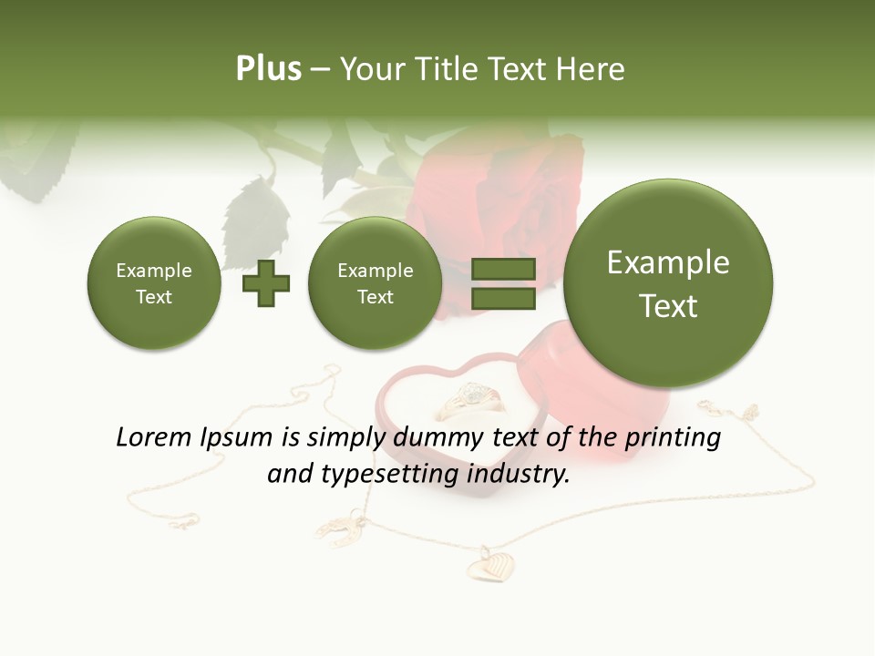 Love Red Isolated PowerPoint Template