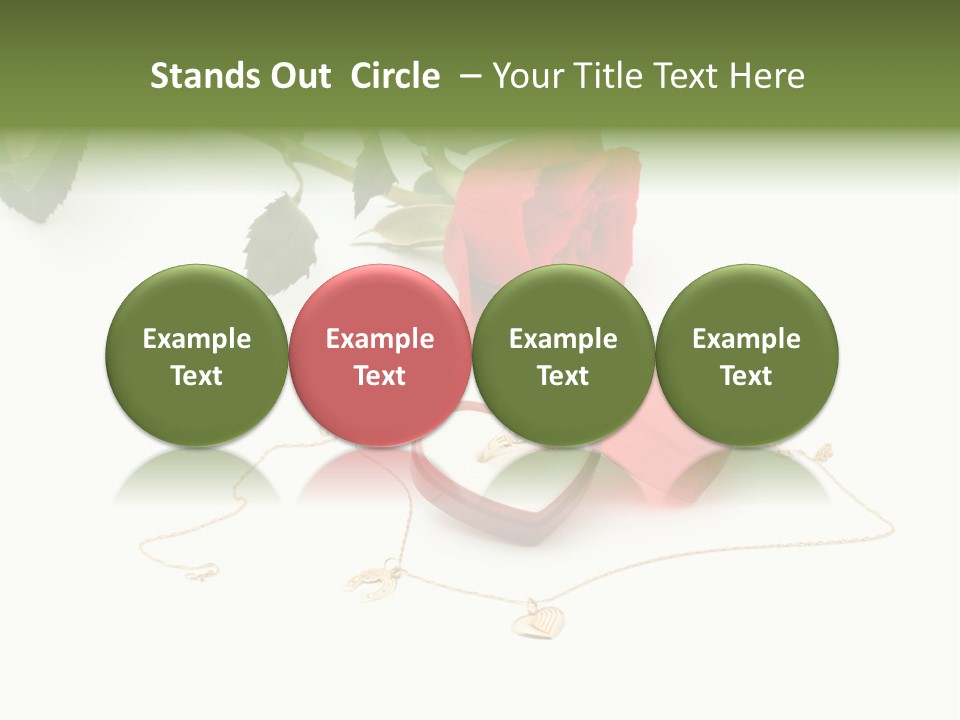 Love Red Isolated PowerPoint Template