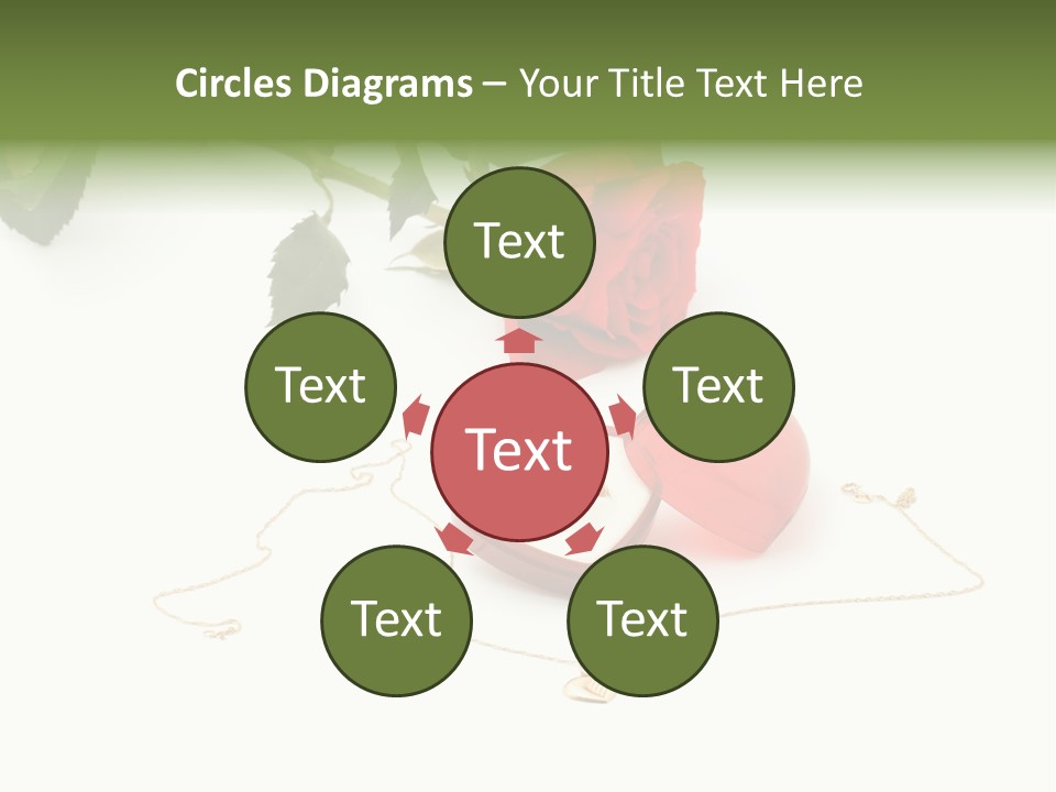 Love Red Isolated PowerPoint Template