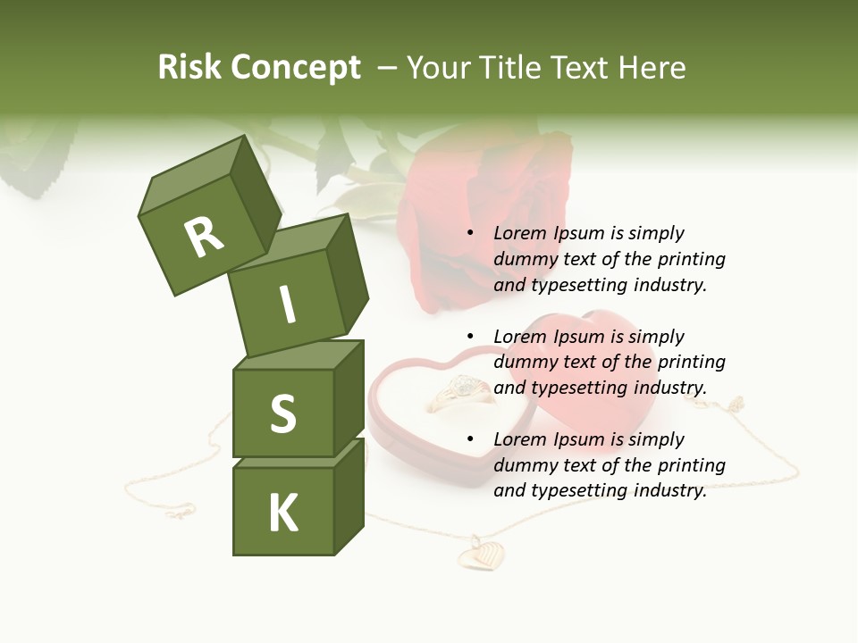 Love Red Isolated PowerPoint Template