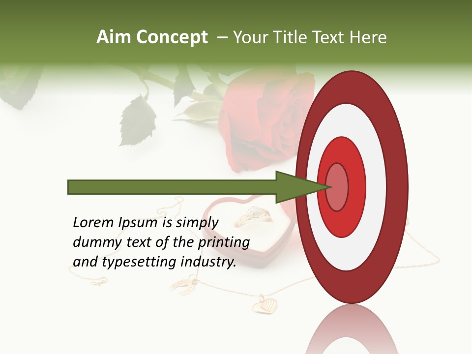 Love Red Isolated PowerPoint Template