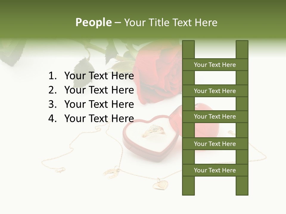 Love Red Isolated PowerPoint Template