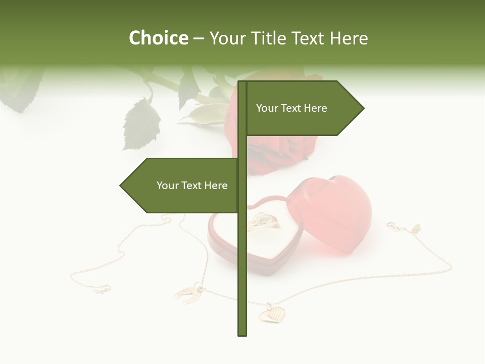 Love Red Isolated PowerPoint Template