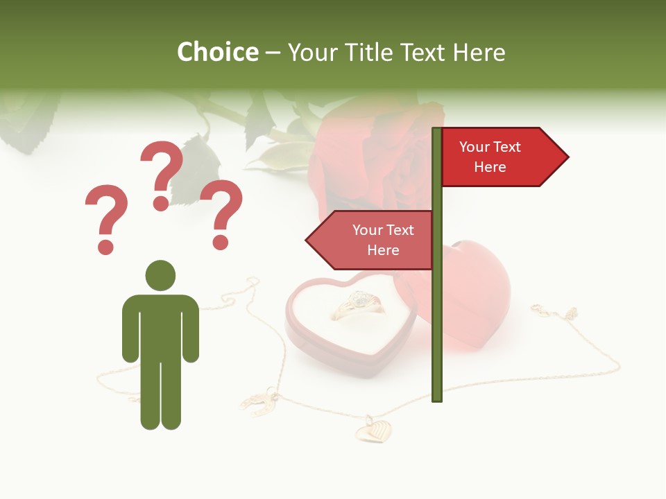 Love Red Isolated PowerPoint Template