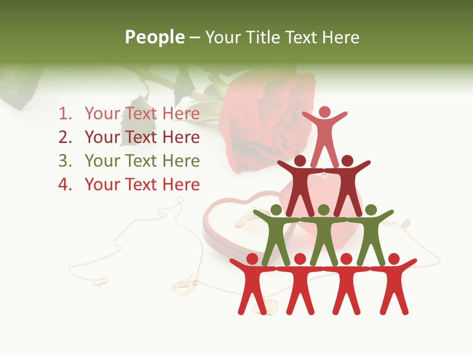 Love Red Isolated PowerPoint Template