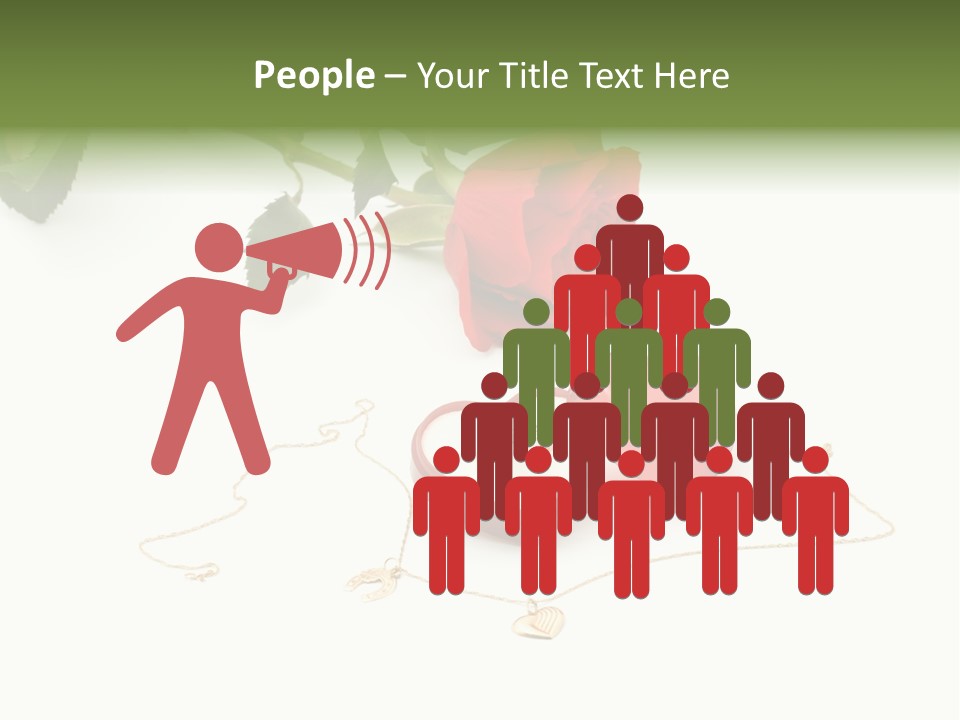 Love Red Isolated PowerPoint Template