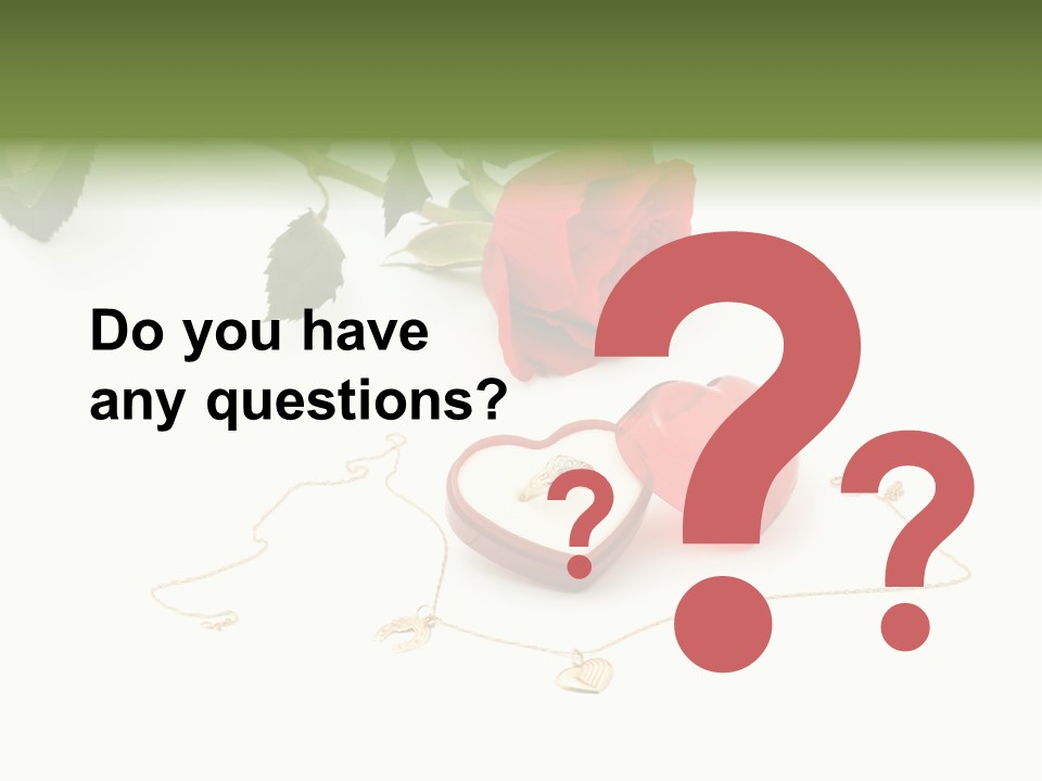 Love Red Isolated PowerPoint Template