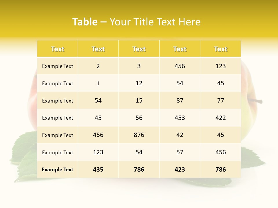 Meal Background Organic PowerPoint Template