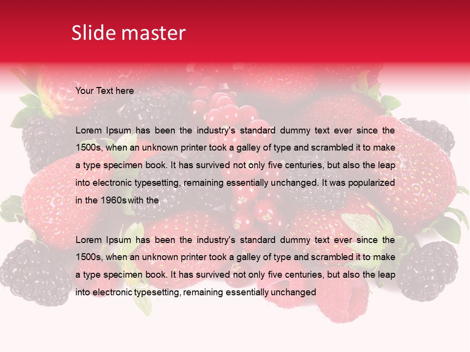 Blueberry Organic Blackberry PowerPoint Template