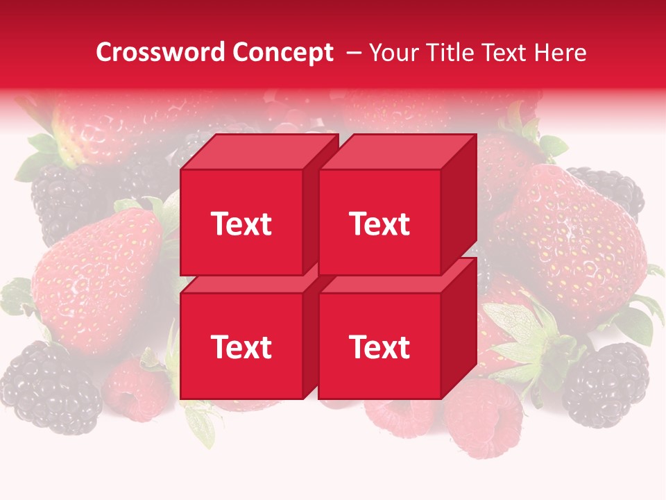 Blueberry Organic Blackberry PowerPoint Template