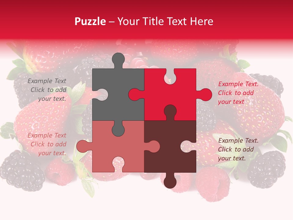 Blueberry Organic Blackberry PowerPoint Template