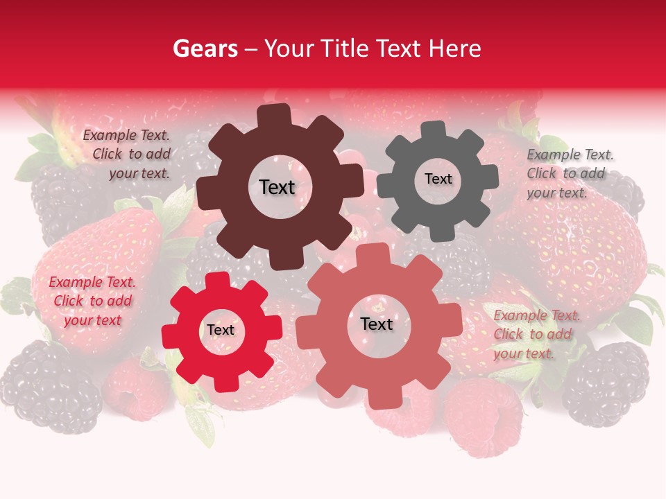 Blueberry Organic Blackberry PowerPoint Template