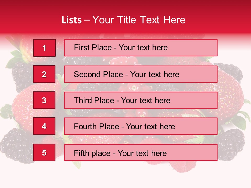 Blueberry Organic Blackberry PowerPoint Template