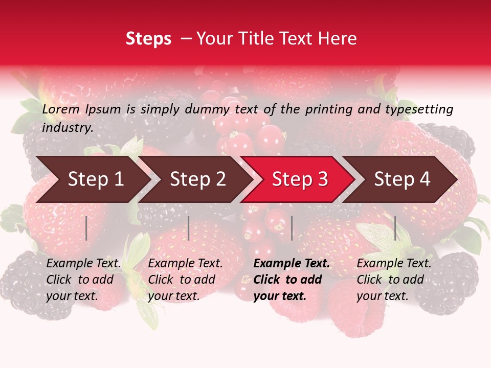 Blueberry Organic Blackberry PowerPoint Template