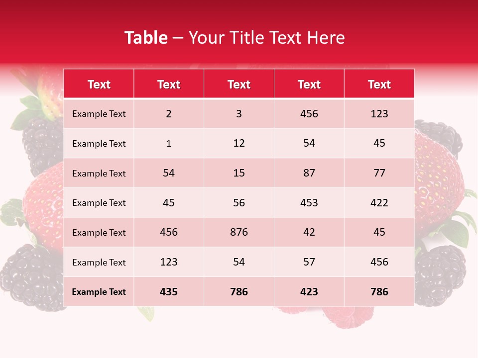 Blueberry Organic Blackberry PowerPoint Template