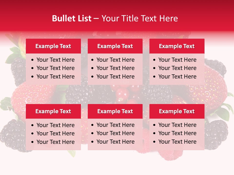 Blueberry Organic Blackberry PowerPoint Template