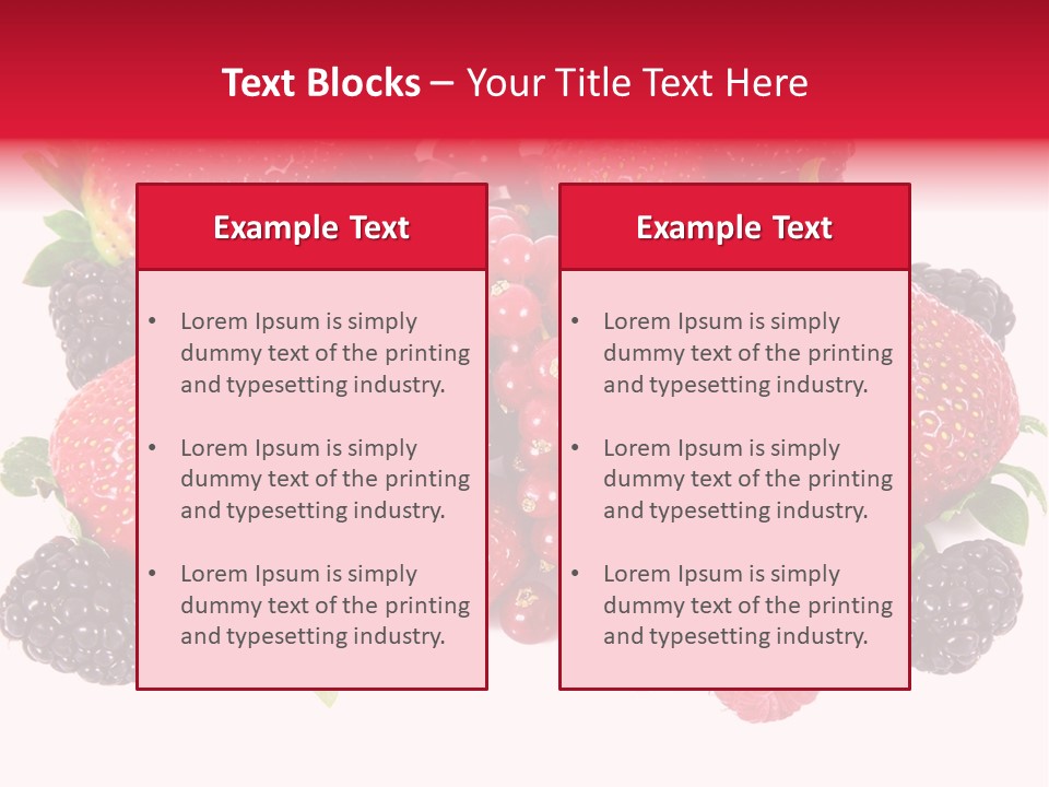 Blueberry Organic Blackberry PowerPoint Template