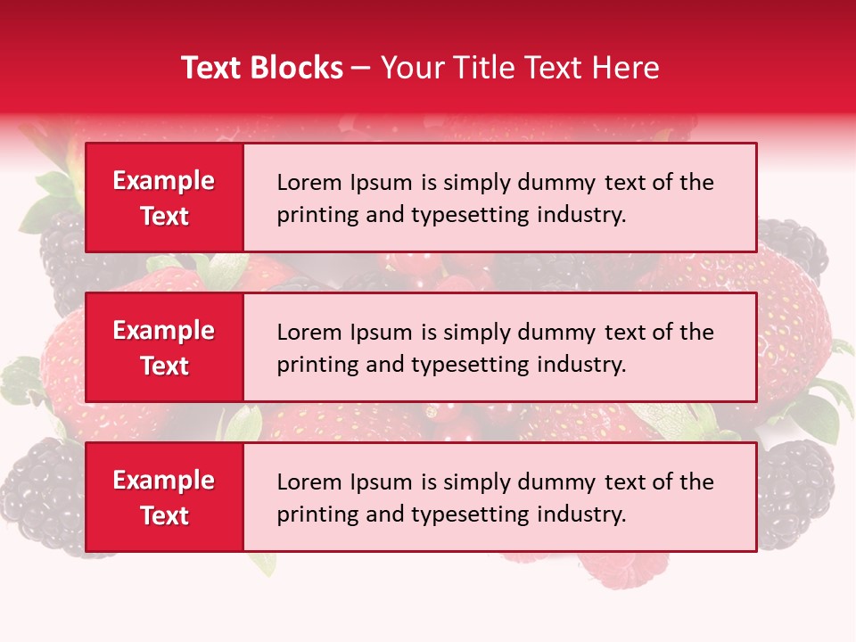 Blueberry Organic Blackberry PowerPoint Template