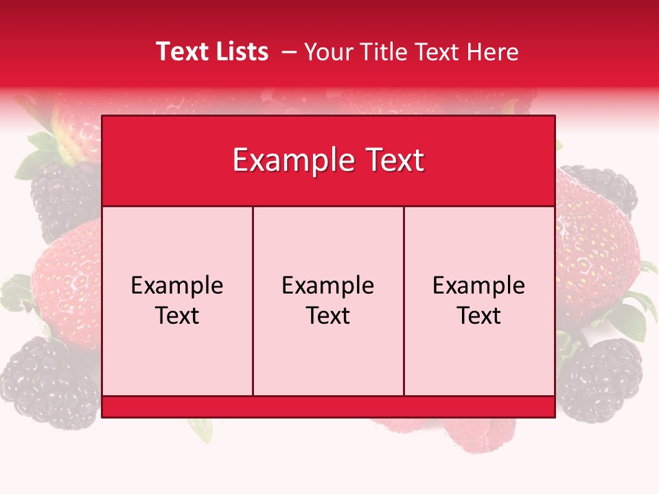 Blueberry Organic Blackberry PowerPoint Template