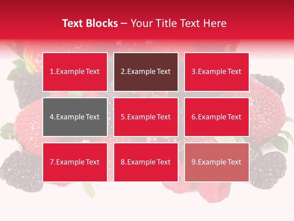 Blueberry Organic Blackberry PowerPoint Template