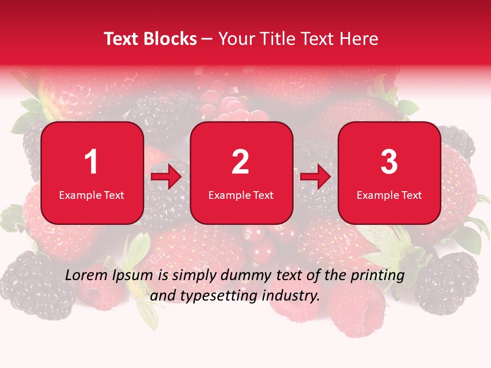 Blueberry Organic Blackberry PowerPoint Template
