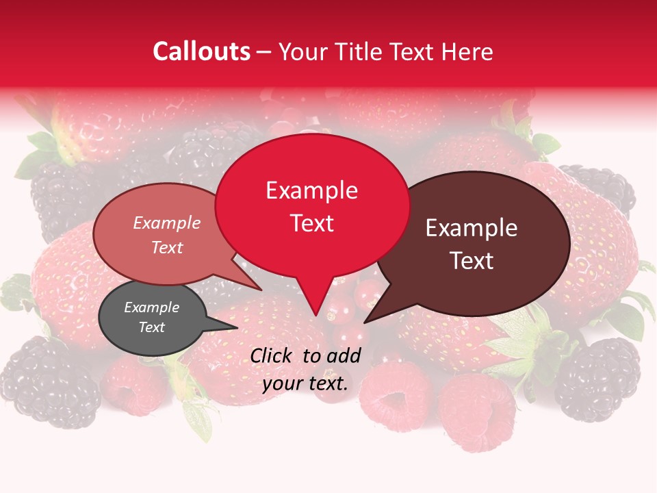 Blueberry Organic Blackberry PowerPoint Template