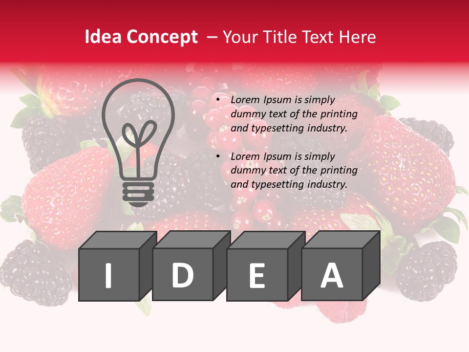 Blueberry Organic Blackberry PowerPoint Template