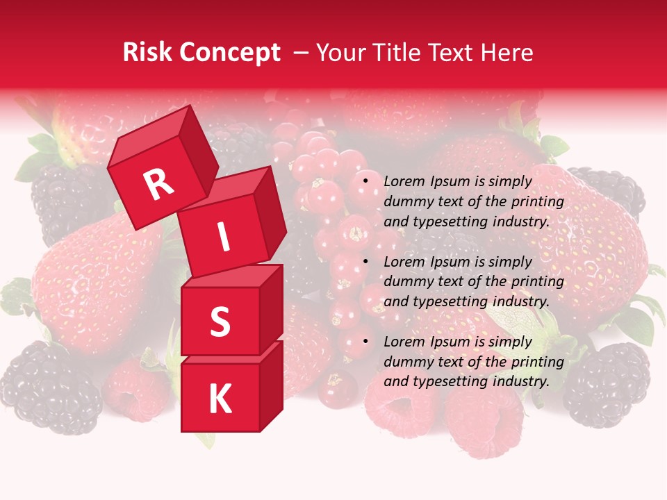 Blueberry Organic Blackberry PowerPoint Template