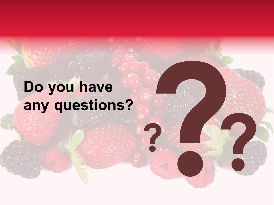 Blueberry Organic Blackberry PowerPoint Template