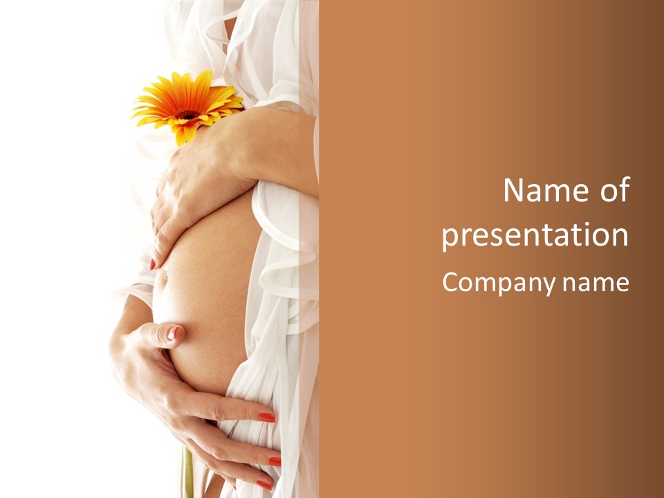 Happy Pregnant Expectant PowerPoint Template