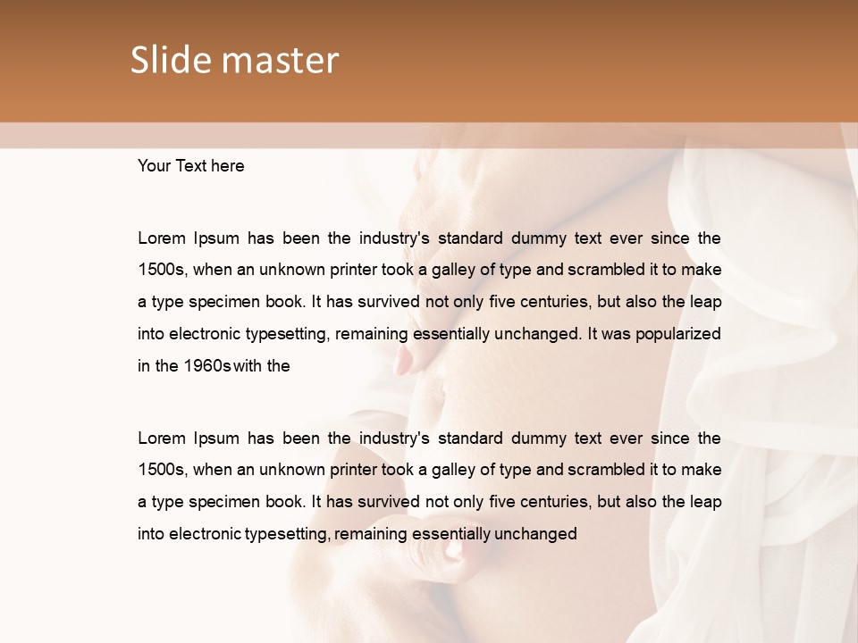 Happy Pregnant Expectant PowerPoint Template