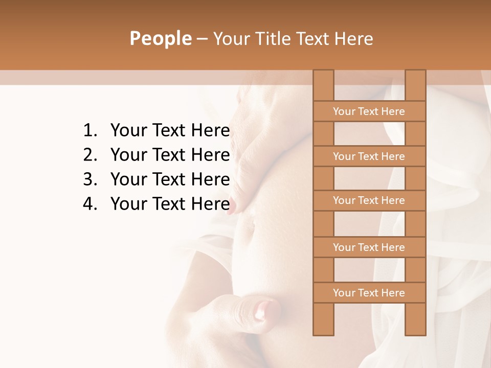 Happy Pregnant Expectant PowerPoint Template