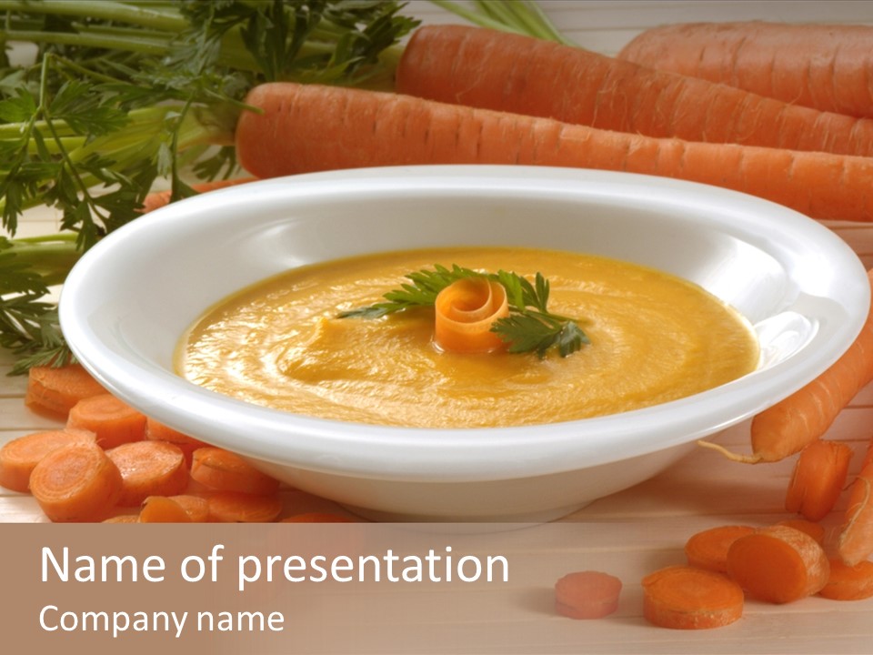 Dish Orange Soup PowerPoint Template