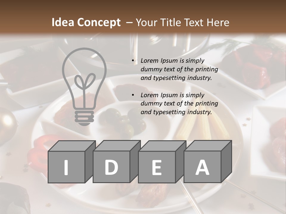 Olive Food Fermented PowerPoint Template