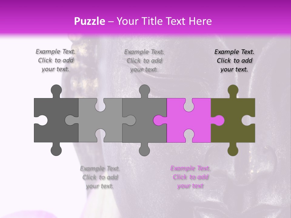 Flower Spirituality Golden PowerPoint Template