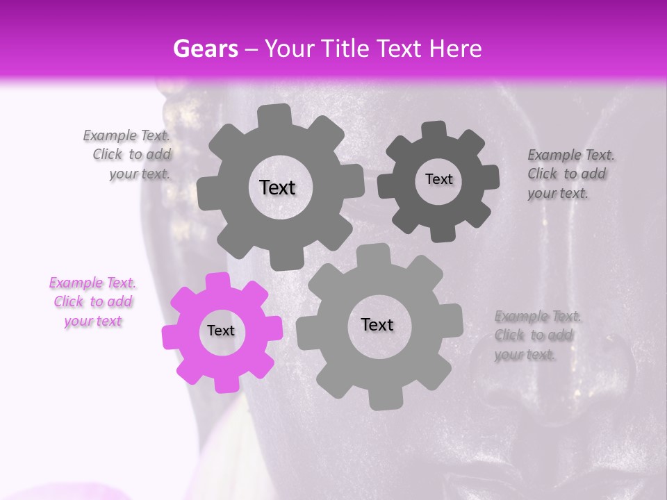 Flower Spirituality Golden PowerPoint Template