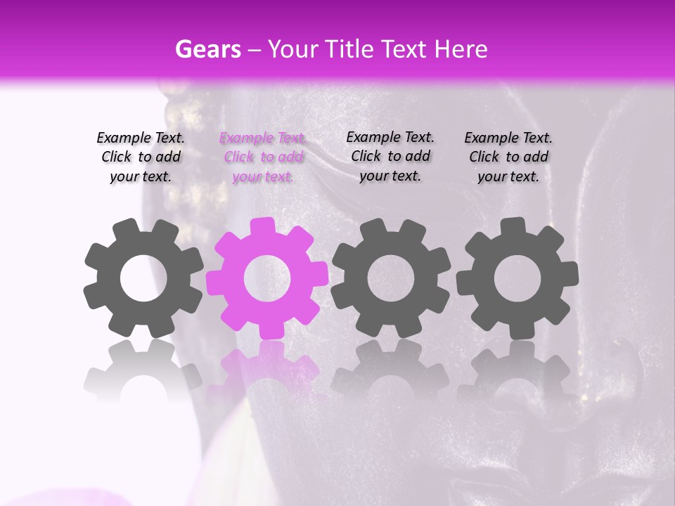 Flower Spirituality Golden PowerPoint Template